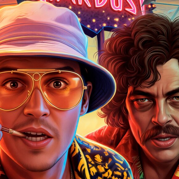 Fear and Loathing in Las Vegas - Johnny Depp - Trippy Movie  Metal Sign 10x14" - Picture 2 of 2